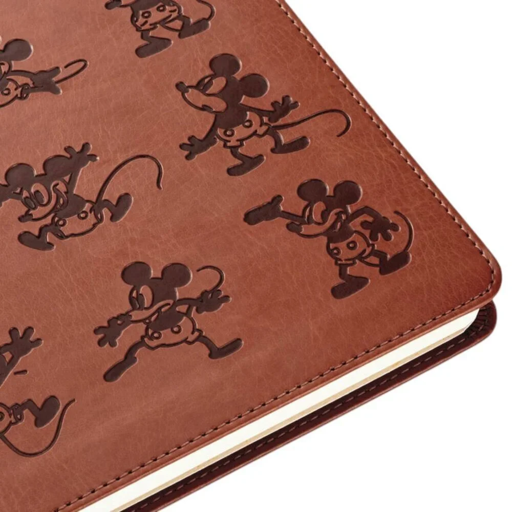 Disney‎ Mickey Mouse Faux Leather Journal Notebook 12 Embossed Poses 8